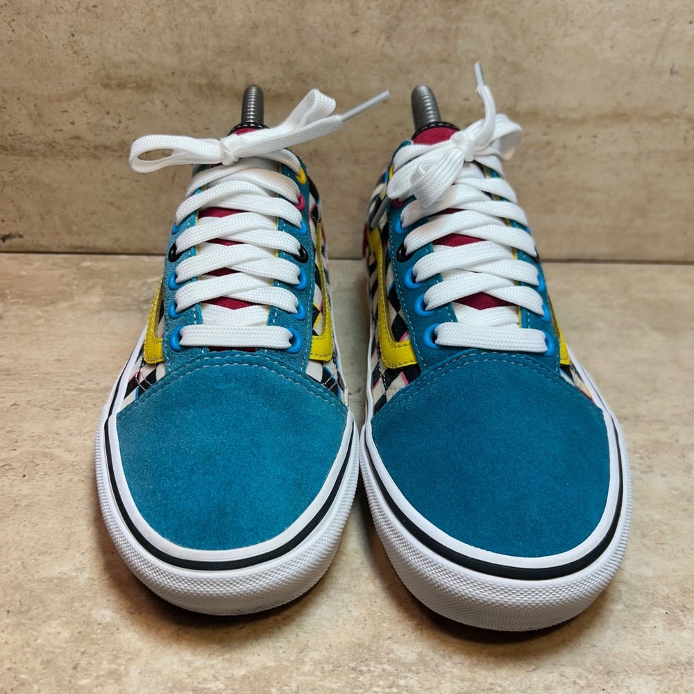 Vans Old Skool 3D Checkerboard Multi Color Suede Skate Shoes Womens 8 Mens 6.5 - Picture 3 of 7
